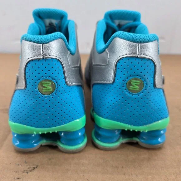 NIKE Womens Shox NZ Sneakers Gray Blue  Shoes Y 7 W8.5 739638-004 - Picture 3 of 16